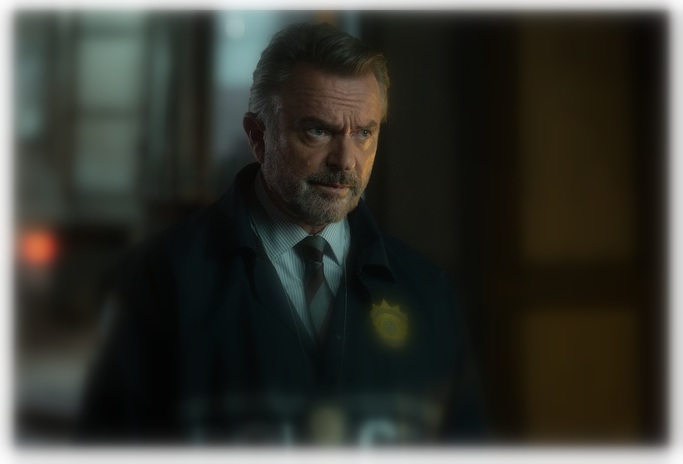 Sam Neill as "Captain Hawthorne" in THE COMMUTER.