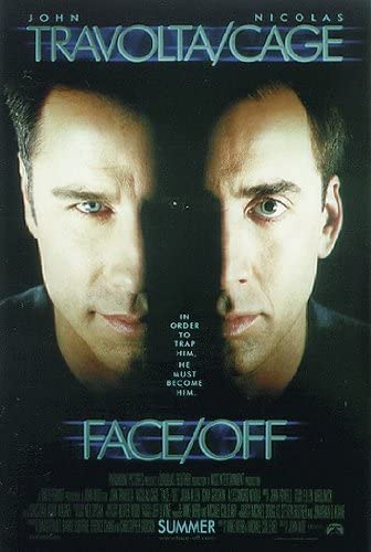 Travolta Cage Face Off poster